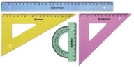 ZESTAW GEOMETRYCZNY LINIJKA 30 CM EKIERKA - DONAU