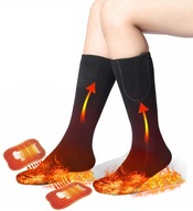 Vyhrievané Ponožky Elektrické 3-Úrovne Vykurovanie Čierne