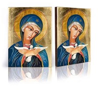 Ikona Pneumatofora Matka Boża niosąca Ducha Świętego - B - 12 cm x 16 cm