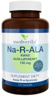 MEDVERITA Na-R-ALA kwas alfaliponowy 150 mg 120kap