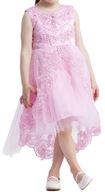 Vizitkové šaty pre dievčatá Fabienne ružová, 104