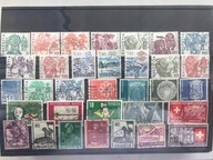 Zestaw znaczków na karcie transportowej Szwajcaria