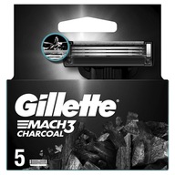 Gillette Mach3 Charcoal Wkłady do maszynki 5 szt.