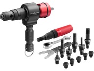 ADAPTÉROVÁ NITOVAČKA NA SKRUTKOVAČ PRE NITOVACIE MATICE A NITY, PROFESIONÁLNA SADA