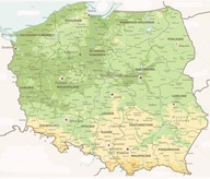 Mapa korkový obrázok Poľský - 60x60cm - veľa vzorov