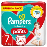 PAMPERS Pieluchomajtki PANTS 7 pieluszki 48 szt