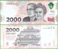 ARGENTÍNA 2000 PESOS 2023 P-368 UNC UTÓTAG