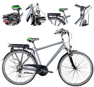 Elektrický trekingový bicykel 28 Alu Pánsky 100 km 250W Odpruženie 21 Beh