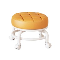 Nízka rolovacia stolička Ľahká pohyblivá mini stolička pre domácnosť oranžová