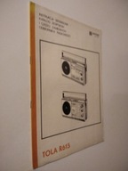 Odbiornik radiowy TOLA R615 Instrukcja serwisowa Schemat Katalog części zamiennych - UNITRA ELTRA