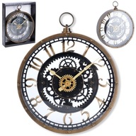 Zegar DEKORACYJNY ozdobny ścienny wiszący na ścianę KOŁA ZĘBATE 26,5 cm