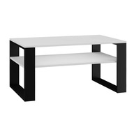 Konferenčný stolík lavica MODERN 1P biela/čierna