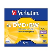 PŁYTA DVD VERBATIM DVD+RW 4,7 GB 5 SZT.