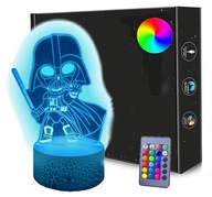 Lampka nocna 3D Led LORD VADER STAR WARS usb / baterie + pilot RGB