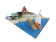 KARTON MODELL TÓPARTI DIORÁMA EXTRA MODEL