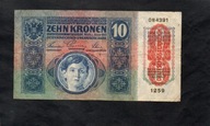 BANKNOT AUSTRIA, Austro-Węgry -- 10 koron -- 1915 rok