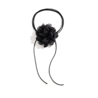 Choker náhrdelník kvet na remeň ruže pivonka na krk čierna