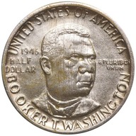 USA 1/2 dolara, 1946, Booker Taliferro Washington, certyfikat