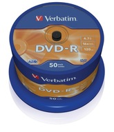 Płyty DVD-R 4,7 GB Verbatim AZO x16 cake 50 Łódź