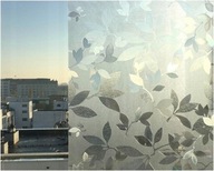 Ekskluzywna Naklejka Dekoracyjna na Okna z Wzorem Liści 100x30 - Nowy, Goto