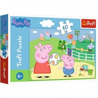 TREFL kolorowe puzzle układanka 60 elementów ŚWINKA PEPPA