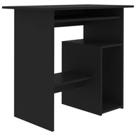 Písací stôl, čierny, 80x45x74 cm, drevotrieska