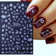 SAMOLEPKY NA NEHTY BÍLÉ SNĚHOVÉ VLOČKY ZIMNÍ SOB MIX