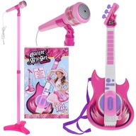 Gitara Elektryczna Dla Dzieci Mikrofon Statyw