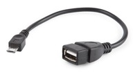 Adapter Micro USB wtyk - USB 2.0 gniazdo 15cm OTG