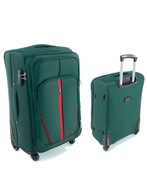 Duża walizka podróżna bagaż do samolotu XXL na 4 kółkach Zielona
