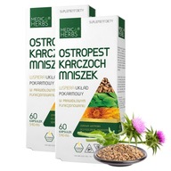 2x MEDICA HERBS Ostropest Karczoch Mniszek Kozieradka Kurkumina 60 kapsułek