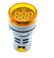 Voltmeter 60-500 VAC Okrúhly panelový skrutkovací žltý