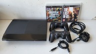 KONSOLA PS3 SUPER SLIM 320GB PADY ZASILACZ GRY STAN DOBRY GWR