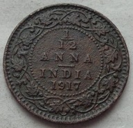 INDIE BRYTYJSKIE - 1/12 Anna - 1917 - George V