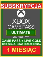 Predplatné Game Pass + Live Gold 1 mesiac KOD