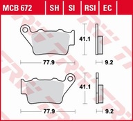 TRW LUCAS ZF KLOCKI HAMULCOWE KH213 ECO ORGANIC HONDA NX 500/650 DOMINATOR