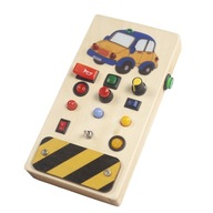 Montessori Busy Board pre batoľatá, Lights Car