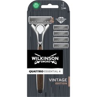 Zestaw WILKINSON Quattro Essential 4 Vintage Edition 5x Wkłady + Rączka