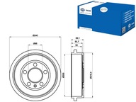 BRZDOVÉ BUBNY HELLA PAGID 6Q0609617 6QE609617 60