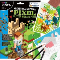 KIDEA KREATYWNA MOZAIKA i KOLOROWANKA NAKLEJKI PIXEL dla fana MINECRAFT