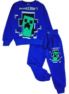 Dres chłopięcy MINECRAFT 110 bluza spodnie dresowe komplet zestaw dresy