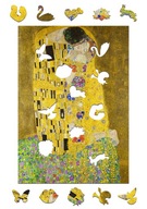 Drevené puzzle A4 Klimt "Bozk" 165 dielikov.