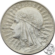 II RP, 10 złotych, 1932, głowa kobiety, bez znaku