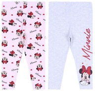 2x Morelowo-szare legginsy Minnie 6-7 lat 122 cm