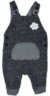 Spodnie ogrodniczki dziecko GEORGE czarne materiałowe 62, 0-3 m-cy 5,5 kg