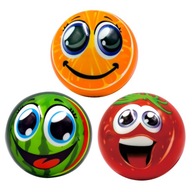 3x PENOVÁ LOPTA OVOCIE FARBA HRAČKA SOFT ANTISTRESOVÁ ĽAHKÁ MÄKKÁ 7 cm