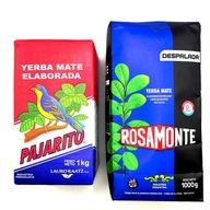 Yerba Mate Pajarito 1kg + Rosamonte Despalada 1kg