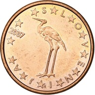 Słowenia, Euro Cent, 2007, Miedź platerowana stalą