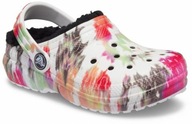 Dziecięce Ocieplane Buty Crocs Classic Lined Tie Dye 206683 Clog 30-31