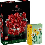 LEGO 10328 ICONS Kytica ruží + LEGO Narcisy 40747